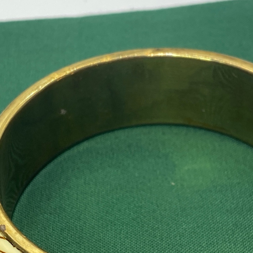 Peacock Feather Bangle Bracelet - image 3